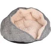 Flamingo Kattengrot Zupo 49x49x25 cm rond grijs en crèmekleurig