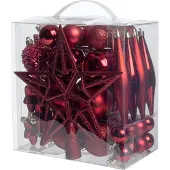 Intratuin Kerst Ornament Mix Troy Bordeaux D 3-20 Cm 50-delig