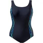 Ulla Popken Badpak blauw / zwart