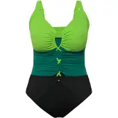 Ulla Popken Badpak groen / zwart
