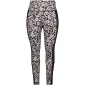 Ulla Popken Sportbroek beige / lila / zwart