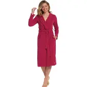 Pastunette Roze badstof badjas Deluxe | Maat M