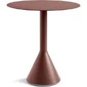 HAY Palissade Cone rond koffietafel Iron red, Ø70 cm
