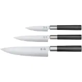 Kai Wasabi Black koksmes & 2 universele messen set 3-delig