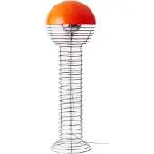 Verpan Vloerlampe , Wire, Oranje, Woonkamer, Metaal, Designer