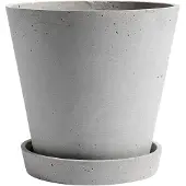 HAY Flowerpot with Saucer Plantenpot Large | Grey