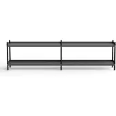 Nine Bolt Wandrek Anthracite | Black Stained Oak | 200 x 2 Shelves