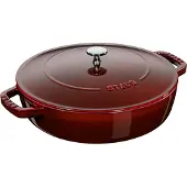 Staub Chistera braadpan gietijzer Ø28 cm Granaatrood