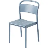 Muuto Linear Chair Steel - Tuinstoelen Gepoedercoat Staal Pale Blue - LSTSID05