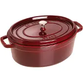 Staub La Cocotte ovale pan gietijzer 5,5 L Granaatrood