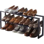 Yamazaki Schoenenrek Uitschuifbaar - 2 niveaus - Line - Zwart