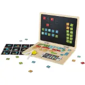 Playtive Houten laptop of magnetische klok (Laptop)