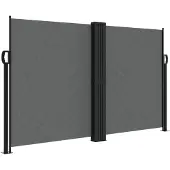 vidaXL Windscherm uittrekbaar 140x1200 cm antracietkleurig