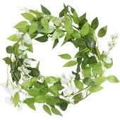 vidaXL Bloemenslingers 6 st 200 cm wit