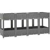 vidaXL Plantenbak verhoogd 160x40x71 cm polypropeen