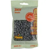 Hama bio strijkkralen - grijs (017), 1000st.