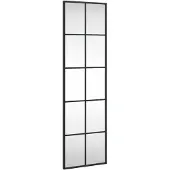 vidaXL Wandspiegel rechthoekig 30x100 cm ijzer zwart