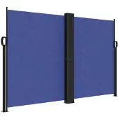 vidaXL Windscherm uittrekbaar 160x600 cm blauw