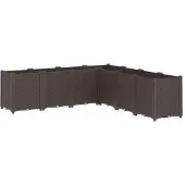 vidaXL Plantenbak 160x160x53 cm polypropeen bruin