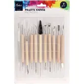 Koopman Paletmes set, schilderen, 11 stuks, hout en metaal, meerkleurig, voor kinderen