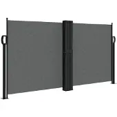 vidaXL Windscherm uittrekbaar 120x1200 cm antracietkleurig