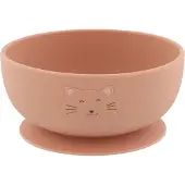 Trixie Kom met zuignap - Mrs. Cat - Schaaltje - Kinderservies - Voor baby's vanaf 4 maanden - van Siliconen - Geschikt voor de Vaatwasser