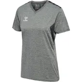 Hummel Functioneel shirt 'Authentic' antraciet / grijs gemêleerd / wit