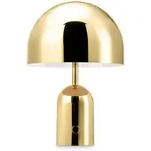Tom Dixon Buitenverlichting , BELL PORTABLE, dimbare, Goud / Messing, Woonkamer, Kunststof, Designer