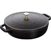 Staub Sauteerpan met 'Chistera drop structure' 28 cm - zwart
