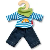 Heless poppen jeans en shirt voor popje van 15cm
