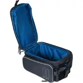 Basil sport design trunkbag - grijze fietsbagagedragertas, 7-15l, waterafstotend, voor reguliere fiets en e-bike