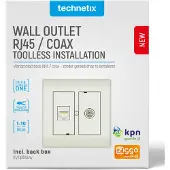 Technetix RJ45/Coax wandcontactdoos CLICK-50 SHOP / Ziggo Geschikt en KPN Geschikt