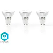 Nedis wifilw31crgu10 wi-fi smart led-lamp warm wit gu10 3-pack