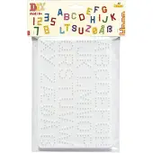 Hama strijkkralenbordjes - letters en cijfers