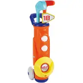 Ecoiffier Golfset Met Trolley 51 Cm 7-delig Oranje