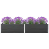 vidaXL Plantenbak verhoogd 200x50x54 cm HKC grijs