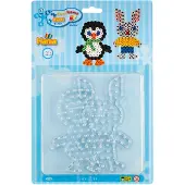 Hama strijkkralenbordjes maxi - pinguin en konijn