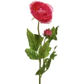 Basic Kunstbloem, ranonkel, 57 cm, rood