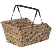 Basil Cento Rattan Look Multi Fietsmand - Achterop - Lichtbruin