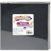 Colorations canvasdoek, zwart, als ondergrond voor verf, 20x20 cm, set van 3 - creatief speelgoed