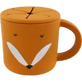 Trixie Snackbeker - Mr. Fox - Snack Cup - Kinderservies - Voor baby's vanaf 4 maanden - van Siliconen - Geschikt voor de Vaatwasser