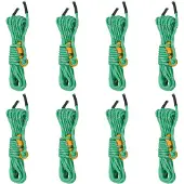 vidaXL Tentscheerlijnen met spanners 8 st reflecterend 4 m 4 mm