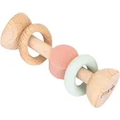 Trixie Houten Rollende Rammelaar - Mrs. Cat - Eerste speelgoed baby - Kraamcadeau - Voor Jongens & Meisjes