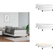 vidaXL Boxspring bed kunstleer wit 80x200 cm