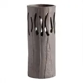 Muubs Gaia Lantaarn / Vaas L - Chocolate Stoneware - Ø12xH30 cm