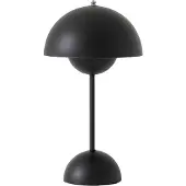 &tradition Tafellampe &Tradition, Flowerpot VP9, dimbare, Zwart, Woonkamer, Kunststof, Designer