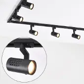 LumenXL Design 1-fase railsysteem van 3 meter met Fem spots - zwart