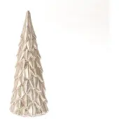 HBX natural living Beeld kerstboom Forest 9,5x8x23cm Zilver zilver Aardewerk