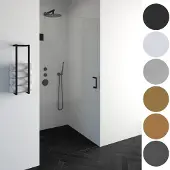 Brauer Void nisdeur helder glas 90x200 omkeerbaar incl. glascoating PVD gunmetal geborsteld