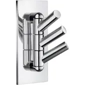 Smedbo Drievoudige Draaibaar Haak 3x4.5x9 cm Gepolijst Edelstaal Chroom